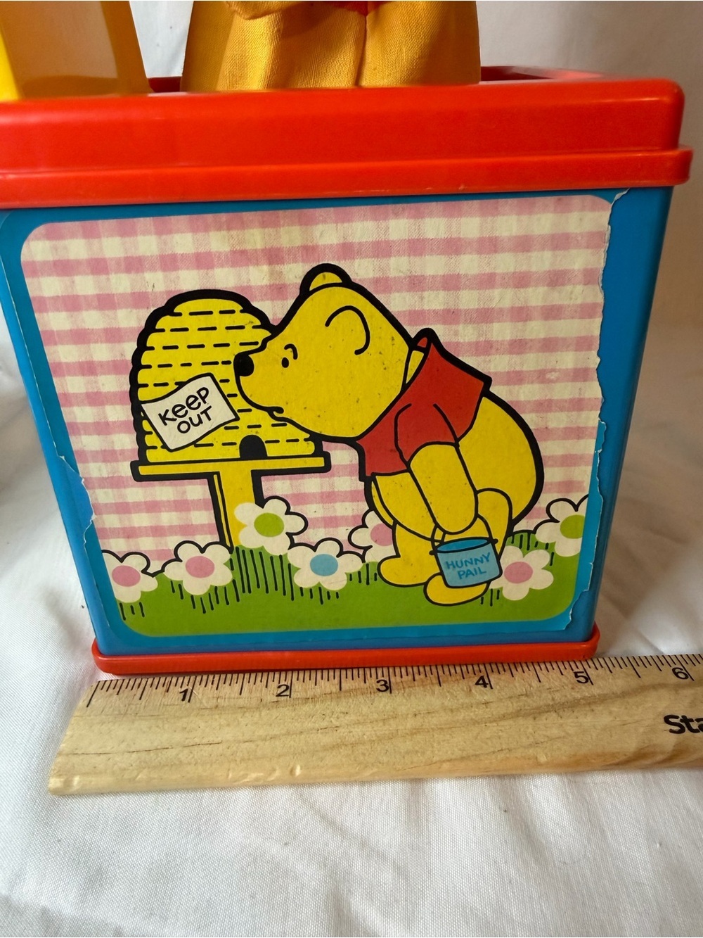 Vintage 1976 Mattel Winnie The Pooh Jack-in-the-Box Music Box Disney Working - Picture 9 of 10